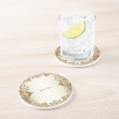 白花飾り金ゴールド砂岩コースター コースター (側面)