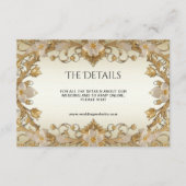 白花飾り金ゴールド詳細 エンクロージャーカード (正面)