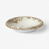 白花飾り金ゴールド ペーパーボウル (傾斜あり)