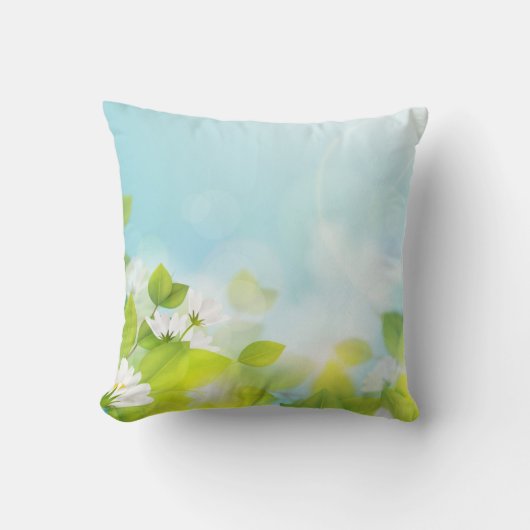 白花 クッション (正面)