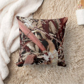 白花・ブルゴーニュ葉no3 クッション (ブランケット)