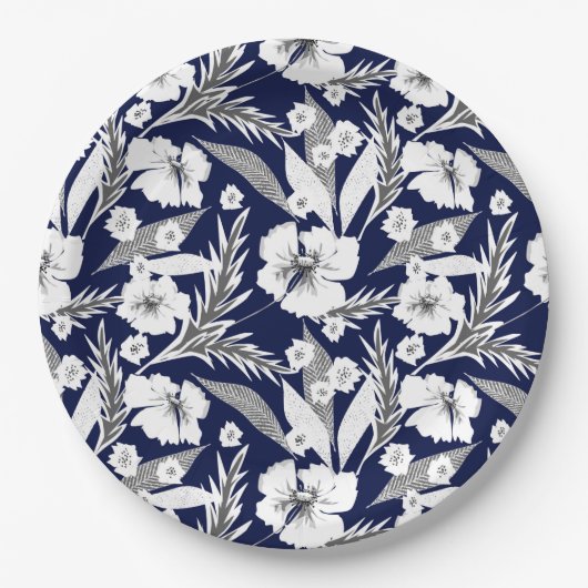 白花。 ペーパープレート (正面)