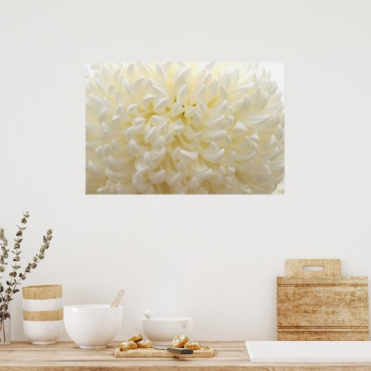 白花 ポスター (キッチン)