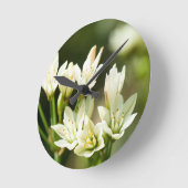 白花 ラウンド壁時計 (傾斜)