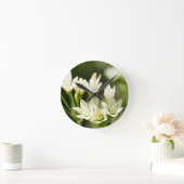 白花 ラウンド壁時計 (ホーム)