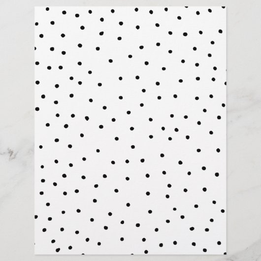 白芸術的エレガント黒引きドット チラシ (裏面)