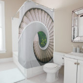 白茶コンクリート螺旋階段 シャワーカーテン (インサイチュ)