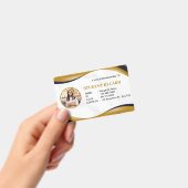 白茶色とブラウンの現代的な高校生のIDカード バッジ (Handheld)