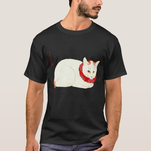 白茶色と生姜色の日本猫 Tシャツ (正面)