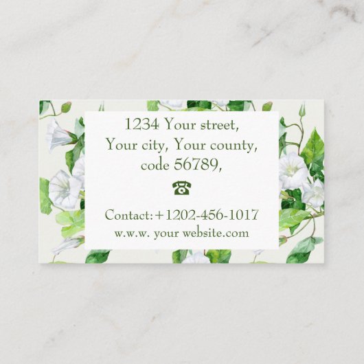 白草の花 名刺 (裏面)