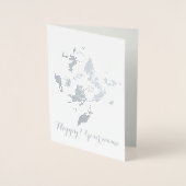 白草の花 箔カード (正面)