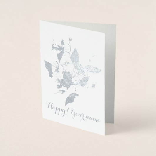 白草の花 箔カード (正面)