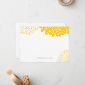 白菊パーソナライズされた文具 ノートカード (正面/裏面インサイチュ)