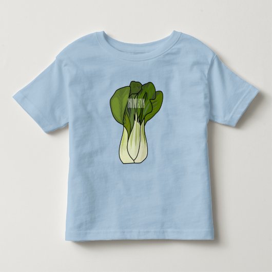 白菜の漫画イラスト トドラーTシャツ (正面)