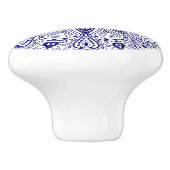 白華美と青の円レース セラミックノブ (側面)