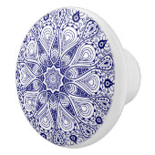 白華美と青の円レース セラミックノブ (右)