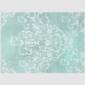 白華美スワーズオンパステルティール（緑がかった色）フローラ 薄葉紙 (正面)