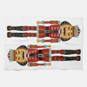 白華美地のクリスマスナッツクラッカー キッチンタオル (横)