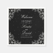 白華美結婚フローラ スタンダードカクテルナプキン (正面)