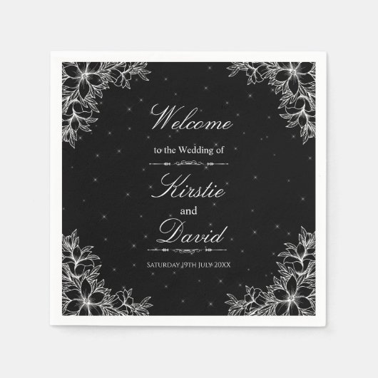 白華美結婚フローラ スタンダードカクテルナプキン (正面)