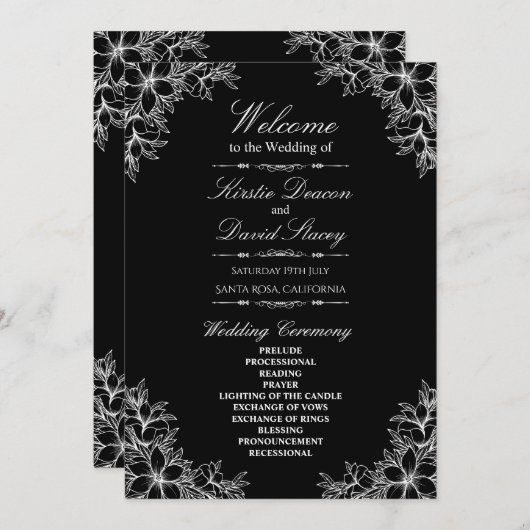 白華美結婚フローラ プログラム (正面/裏面)