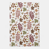 白落ちたのパタ離れーン紅葉 キッチンタオル (縦)