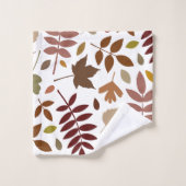 白落ちたの離れLgパターン紅葉 バスタオルセット (ウォッシュタオル)