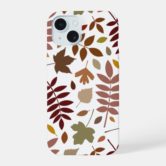 白落ちたの離れLgパターン紅葉 iPhone 15ケース (裏面)