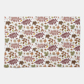 白落ちたの離れRptパターン紅葉 キッチンタオル (横)