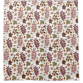 白落ちたの離れRptパターン紅葉 シャワーカーテン (正面)