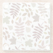 白落ちた離れの大きいパターンの紅葉 ガラスコースター (裏面)