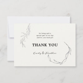 白葉色の黒結婚色の写真 サンキューカード