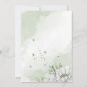 白葉花結婚緑 招待状 (裏面)