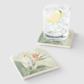 白葉鳥ヤシ ストーンコースター (横)