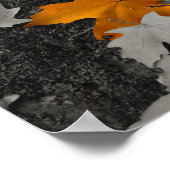 白葉黒の世界のポスターに彩られた色のポスター ポスター (角)