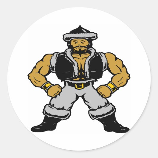 白蒙古野武者 ラウンドシール (正面)