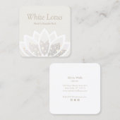 白蓮お洒落花 スクエア名刺 (正面/裏面)