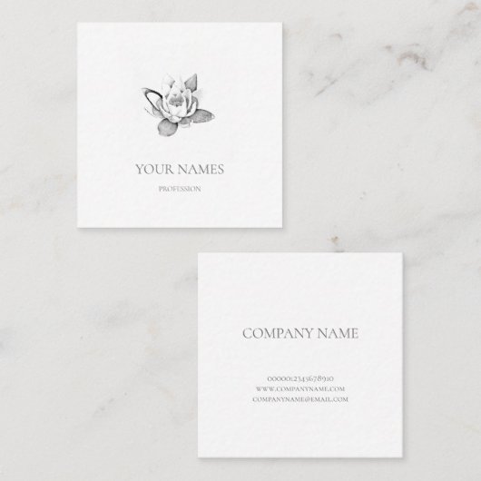白蓮の名刺 スクエア名刺 (正面/裏面)