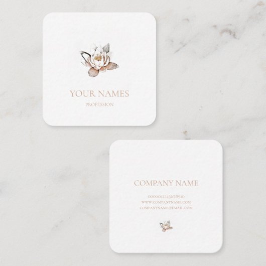白蓮の名刺 スクエア名刺 (正面/裏面)