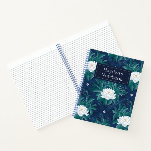 白蓮の深夜蓮の模様 ノートブック (内部)