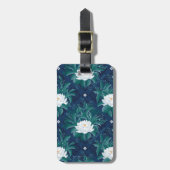 白蓮の深夜蓮の模様 ラゲッジタグ (正面縦)