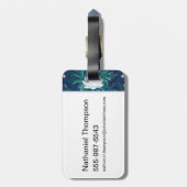 白蓮の深夜蓮の模様 ラゲッジタグ (裏面縦)