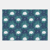 白蓮の深夜蓮の模様 ラッピングペーパーシート (正面)