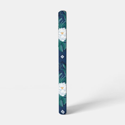 白蓮の深夜蓮の模様 SAMSUNG GALAXYケース (左側面)