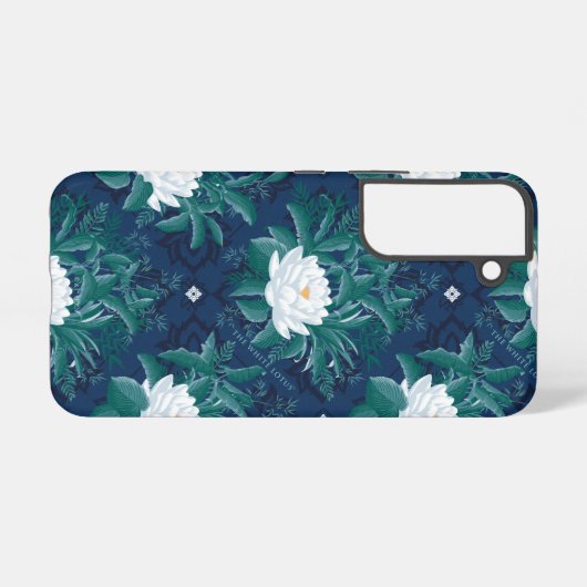 白蓮の深夜蓮の模様 SAMSUNG GALAXYケース (裏面横)