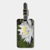 白蓮の花と青トンボ ラゲッジタグ (正面縦)