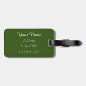 白蓮の花と青トンボ ラゲッジタグ (裏面横)