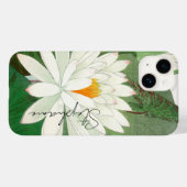 白蓮の花の日本のヴィンテージファインアート名 Case-Mate iPhoneケース (裏面 (横))