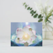 白蓮の花を水晶に ポストカード (スタンド正面)