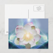 白蓮の花を水晶に ポストカード (正面/裏面)